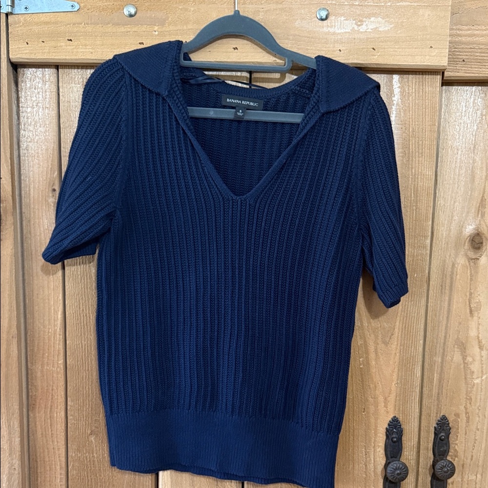 Banana Republic Kina Organic Cotton Sailor Sweater szS